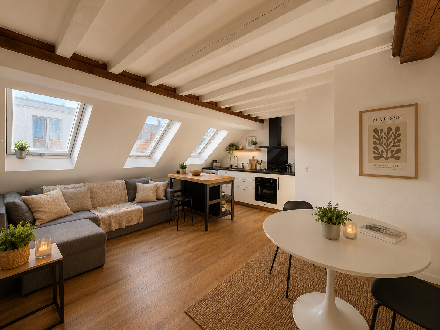 Atoq ll152 magnifique t1bis meuble en duplex   vieux lille Photo 1 - JLW Immobilier